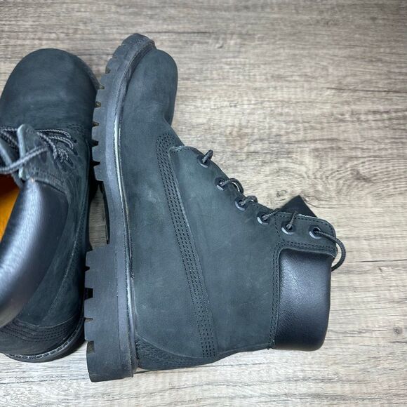 Timberland~Women's~Black Waterproof Nubuck 6” Premium(8658A) Boots~Size 7 - Picture 6 of 11
